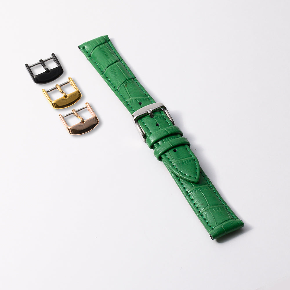 本牛革 グリーン 【18mm】 誕生日プレゼントの為にプレミアムギフトウォッチ