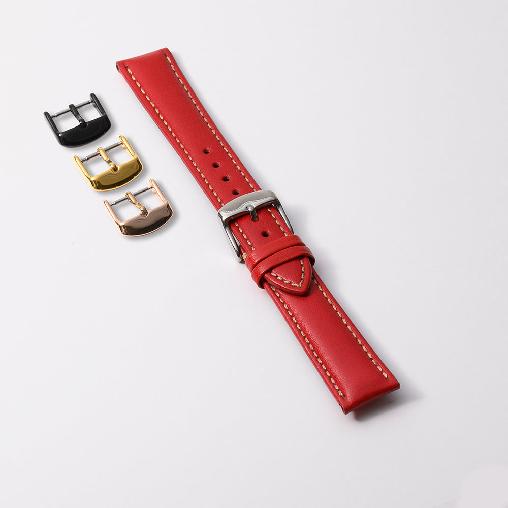 栃木レザー レッド 【18mm】 誕生日プレゼントの為にプレミアムギフトウォッチ