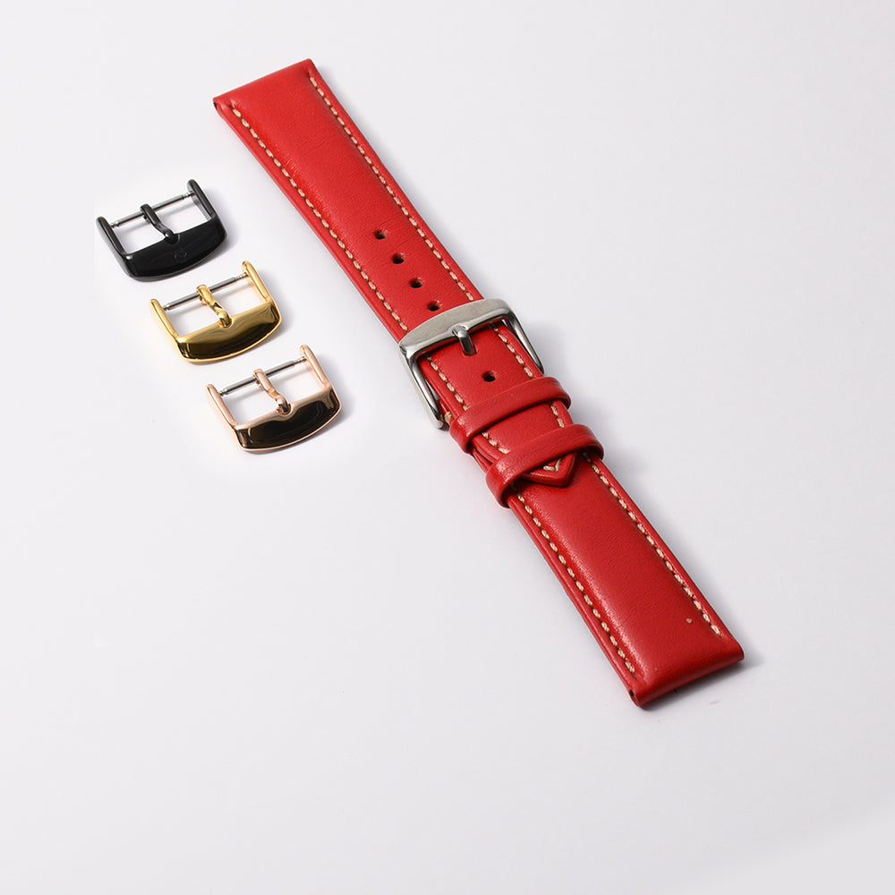 栃木レザー レッド 【20mm】 誕生日プレゼントの為にプレミアムギフトウォッチ