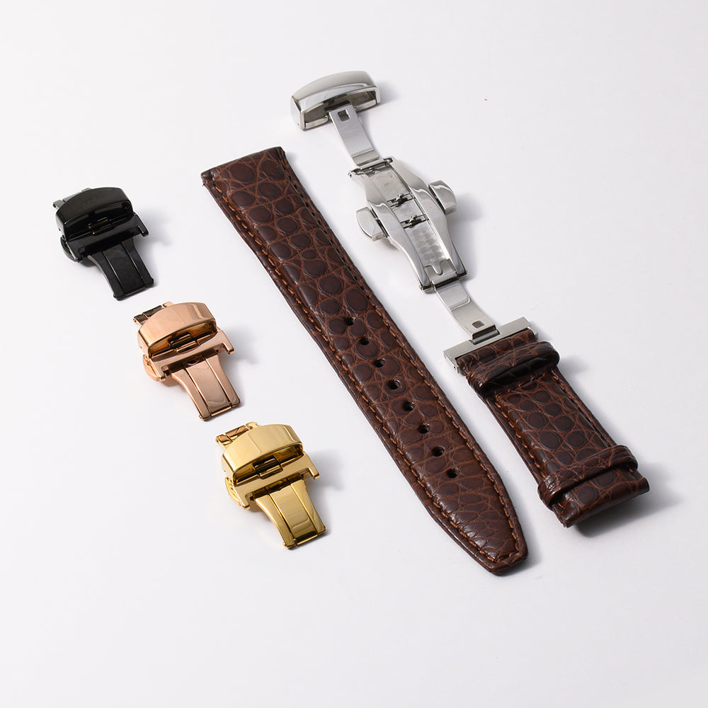 クロコダイルレザー ブラウン 【20mm】 誕生日プレゼントの為にプレミアムギフトウォッチ