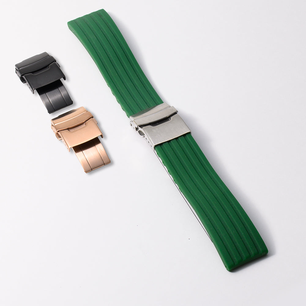 シリコンラバー グリーン 【22mm】 誕生日プレゼントの為にプレミアムギフトウォッチ