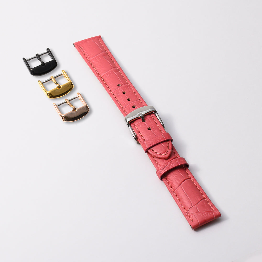 本牛革　ピンク 【18mm】　誕生日プレゼントの為にプレミアムギフトウォッチ