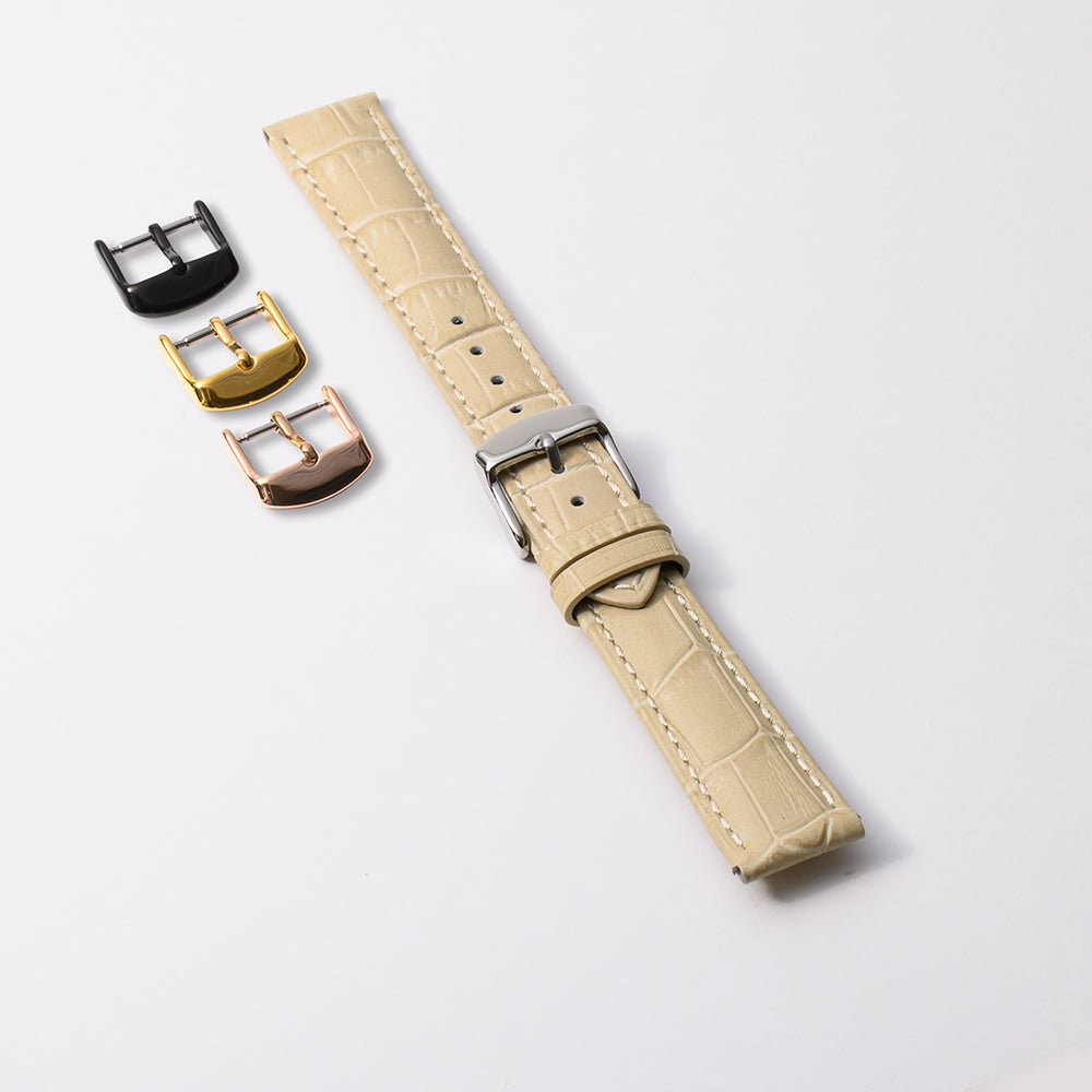本牛革　アイボリー 【18mm】　誕生日プレゼントの為にプレミアムギフトウォッチ
