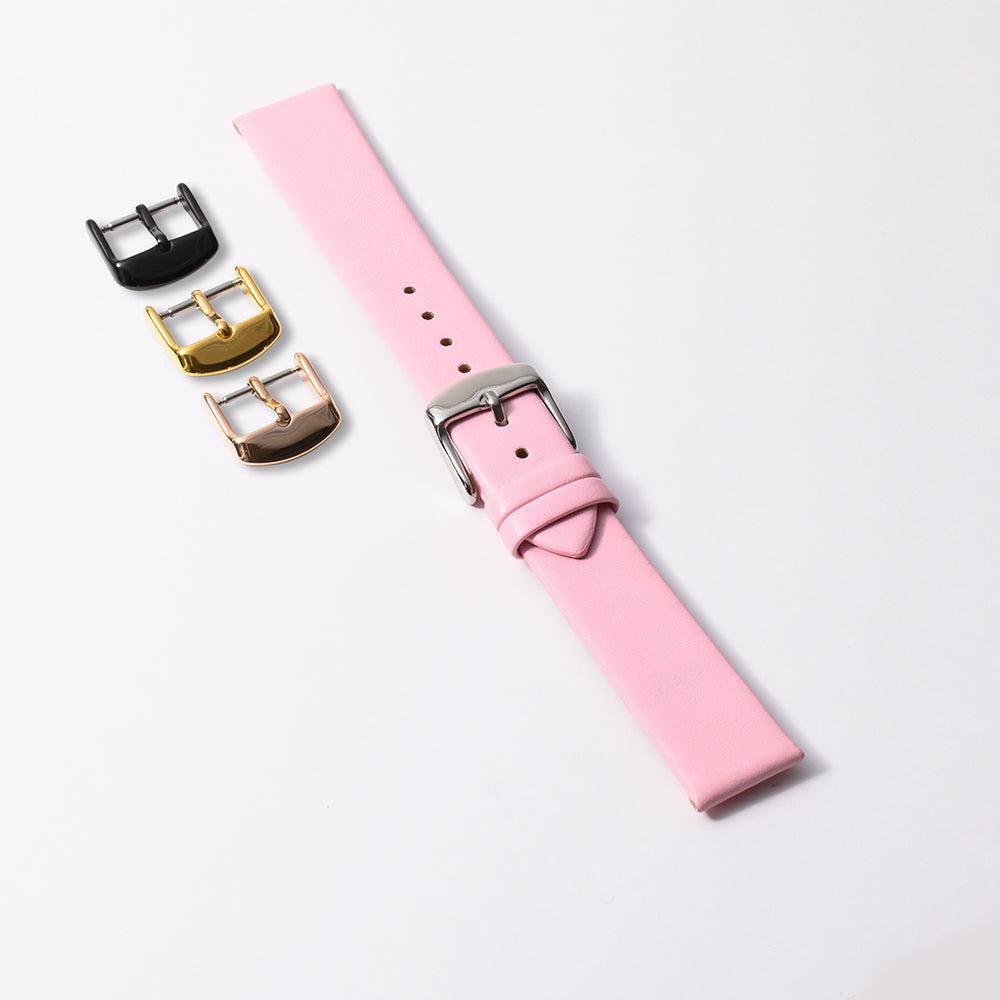 本牛革スリム　ライトピンク 【18mm】　誕生日プレゼントの為にプレミアムギフトウォッチ
