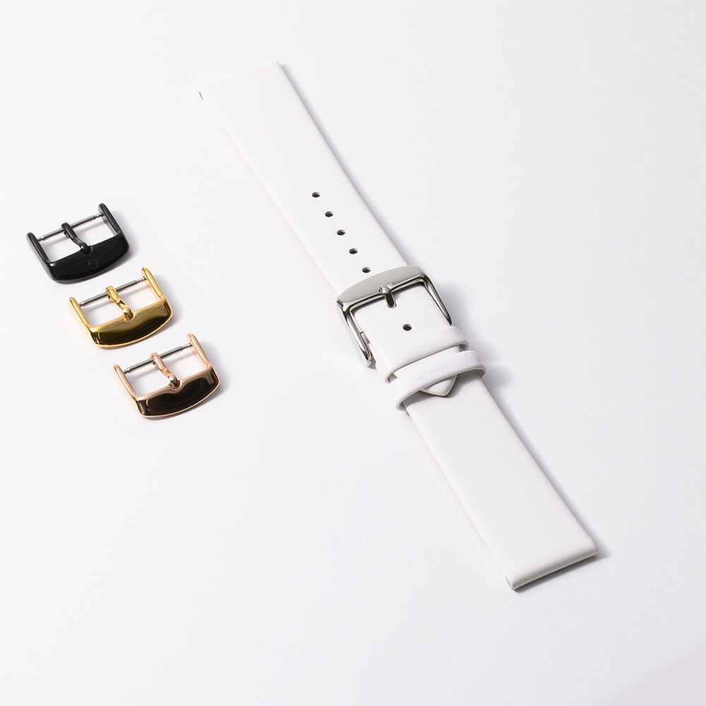 本牛革スリム　ホワイト 【20mm】　誕生日プレゼントの為にプレミアムギフトウォッチ