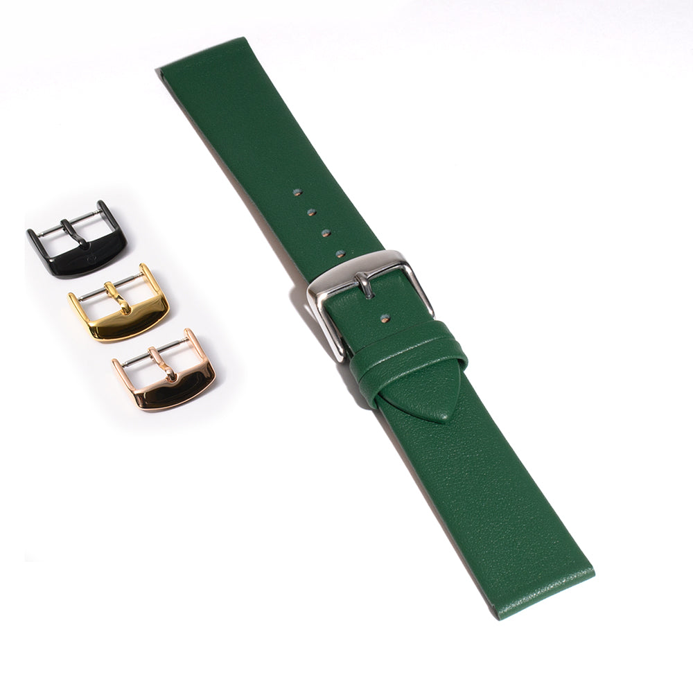 本牛革スリム　ダークグリーン 【20mm】　誕生日プレゼントの為にプレミアムギフトウォッチ