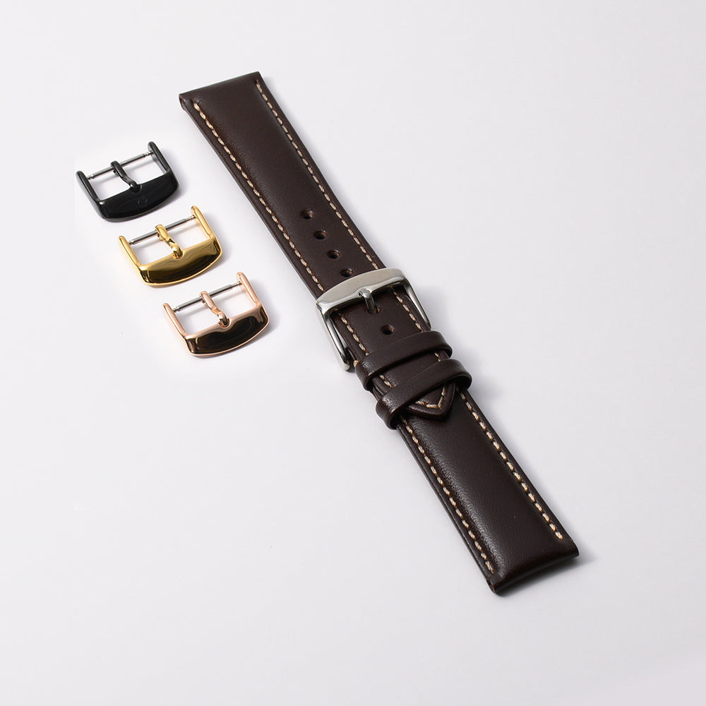 栃木レザー　ダークブラウン 【20mm】　誕生日プレゼントの為にプレミアムギフトウォッチ