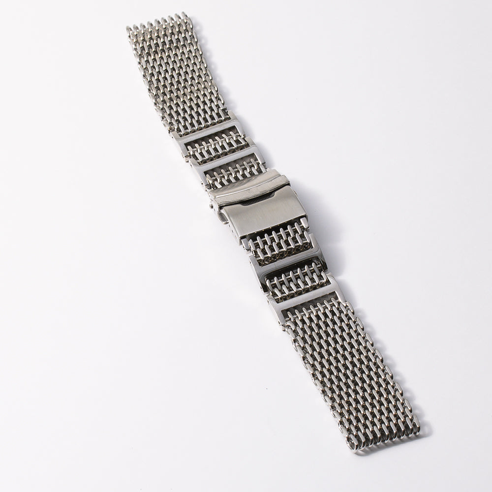 シャークメッシュブレス　シルバー 【22mm】　誕生日プレゼントの為にプレミアムギフトウォッチ