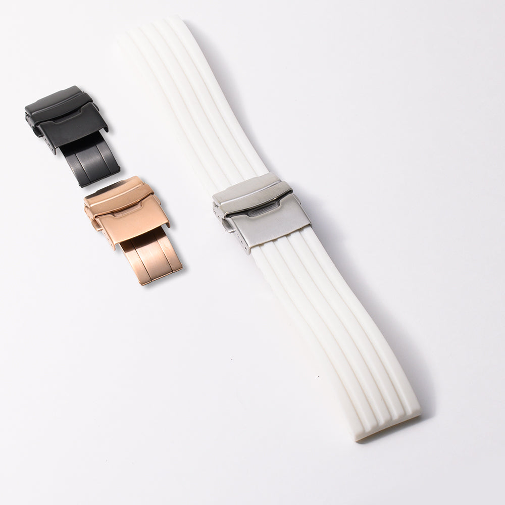 シリコンラバー　ホワイト 【22mm】　誕生日プレゼントの為にプレミアムギフトウォッチ