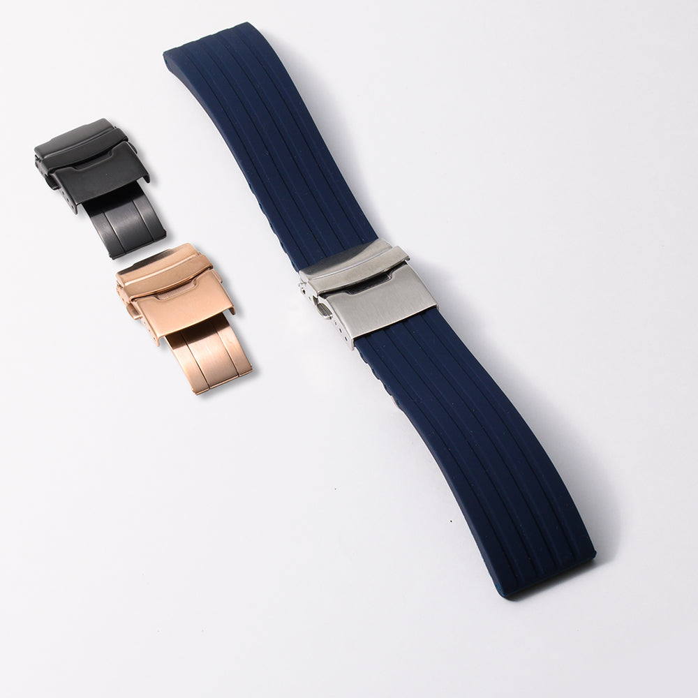 シリコンラバー　ネイビー 【22mm】　誕生日プレゼントの為にプレミアムギフトウォッチ